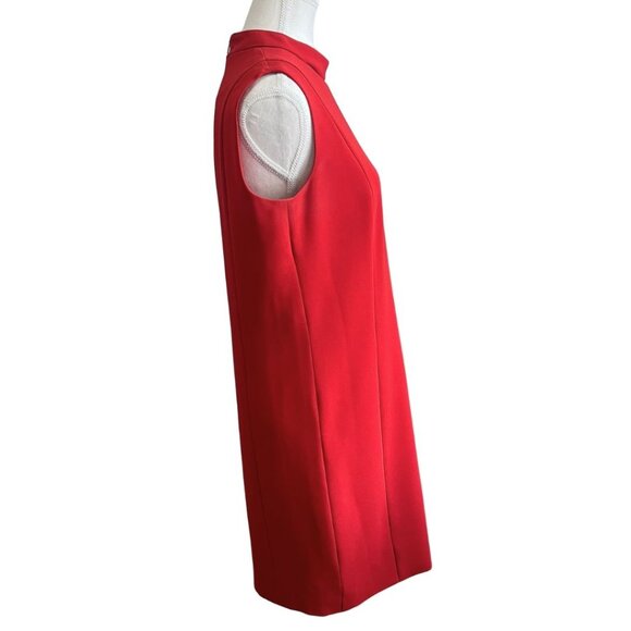 BOSS HUGO BOSS DANEYO RED CUT OUT SLEEVELESS SHIFT DRESS - 6 - Picture 2 of 8